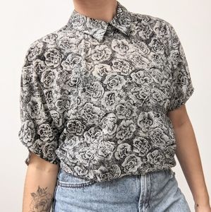 🖤 Grungy Floral Top